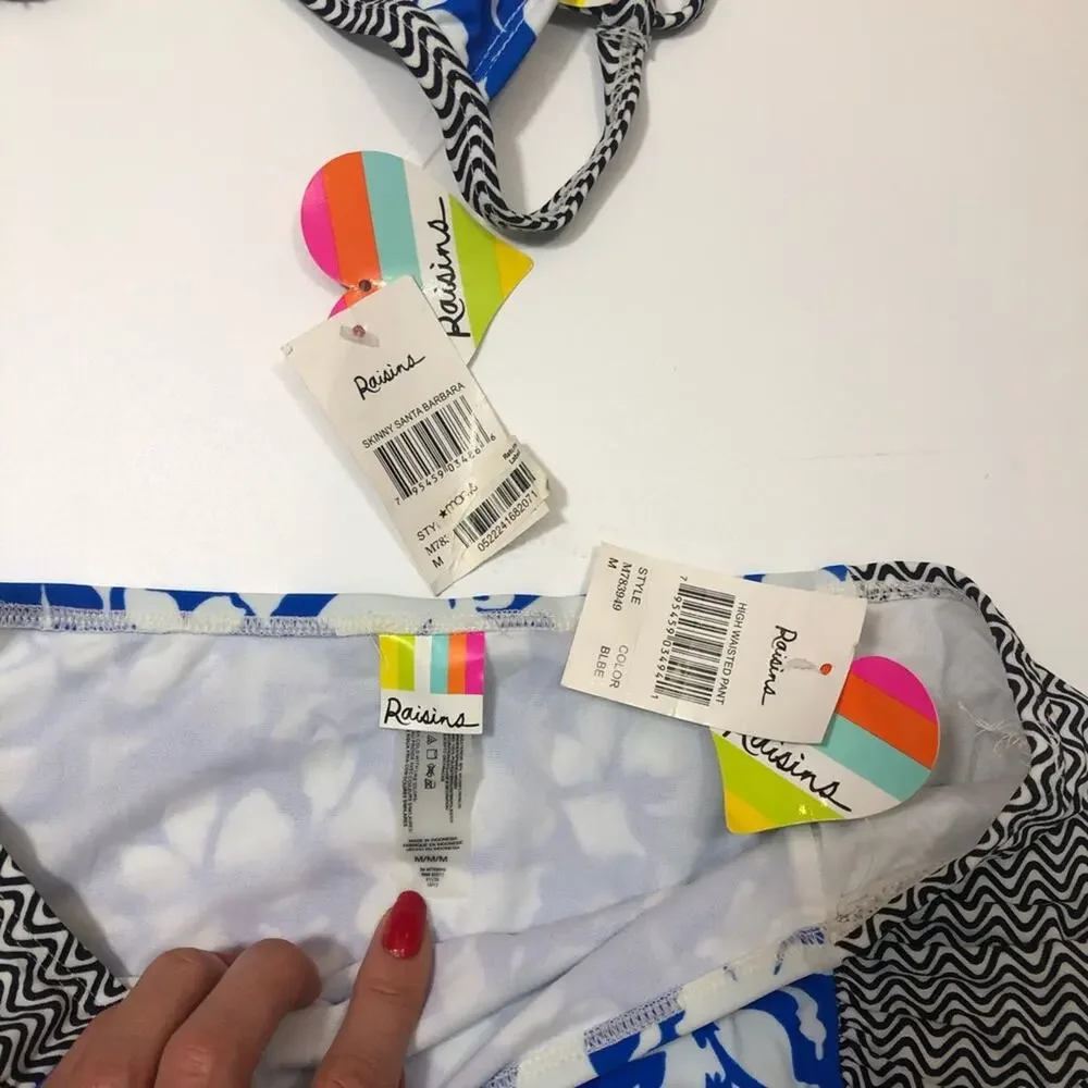 Raisins Santa Barbara high waist 2 piece swimsuit Medium